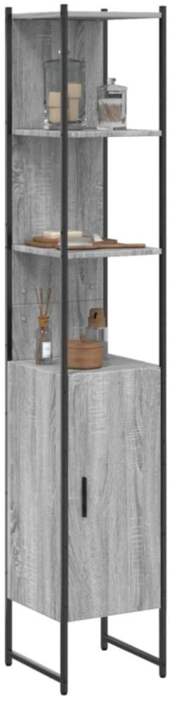 vidaXL Badschrank Grau Sonoma 33x33x185,5 cm Holzwerkstoff 842474 Bild 1