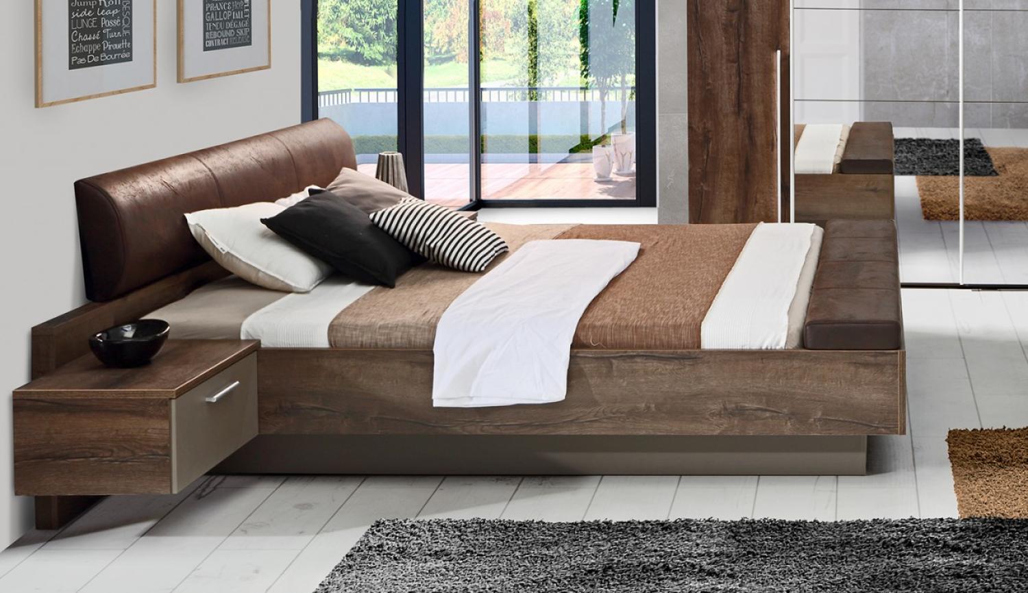 Bett Doppelbett Bettanlage Schlammeiche / Cacao 180x200 cm Bild 1