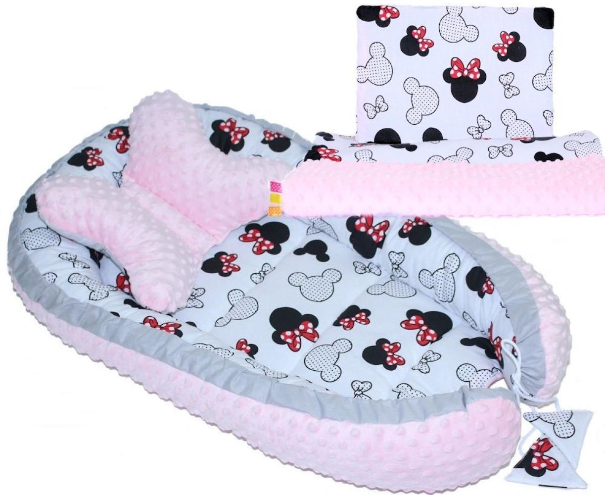 Primawela Bettnestchen Baby MINKY Nestchen Kokon Kuschelnest Kissen Decke Schmetterlingkissen Bild 1