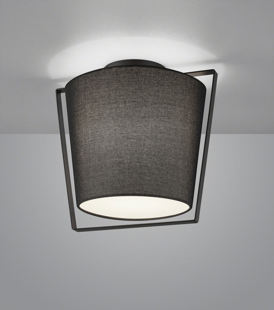 helestra UKA Deckenleuchte mattschwarz / Schirm schwarz #15/2042.22 Bild 1