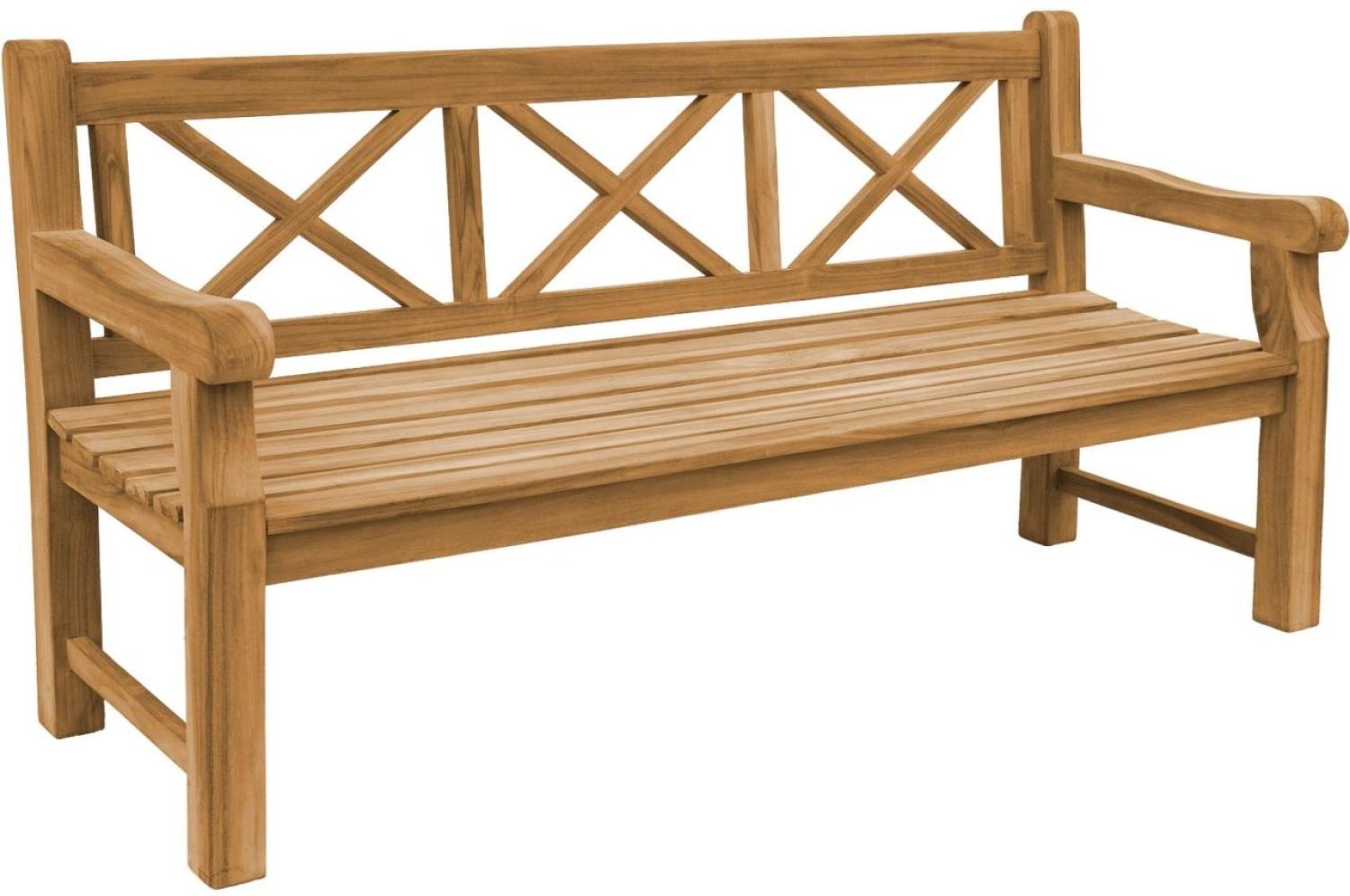 Friesenbank Märsta XXL Gartenbank Teak Massivholz - Breite: 180 cm Bild 1