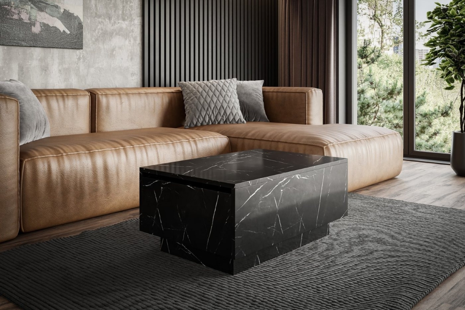 ALTDECOR Couchtisch MONA9 (Kaffeetisch Wohnzimmertisch Modern Sofatisch Stubentisch), Tisch für Couch aus hochwertigem Holzwerkstoff Bild 1