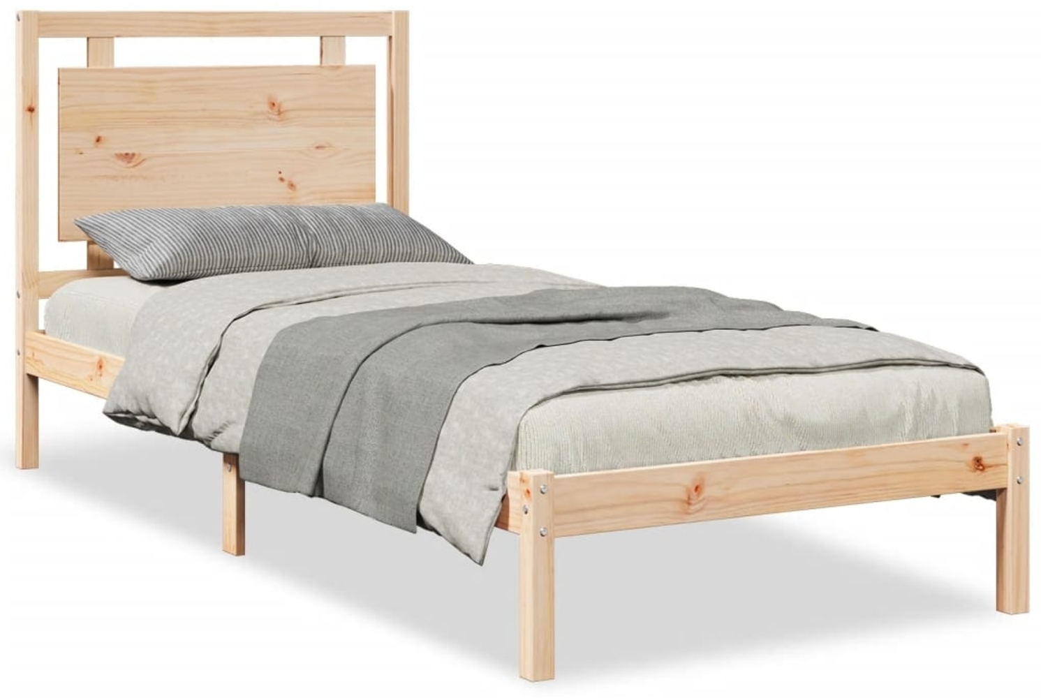 vidaXL Massivholzbett Extra Lang ohne Matratze 100x220 cm 3309199 Bild 1