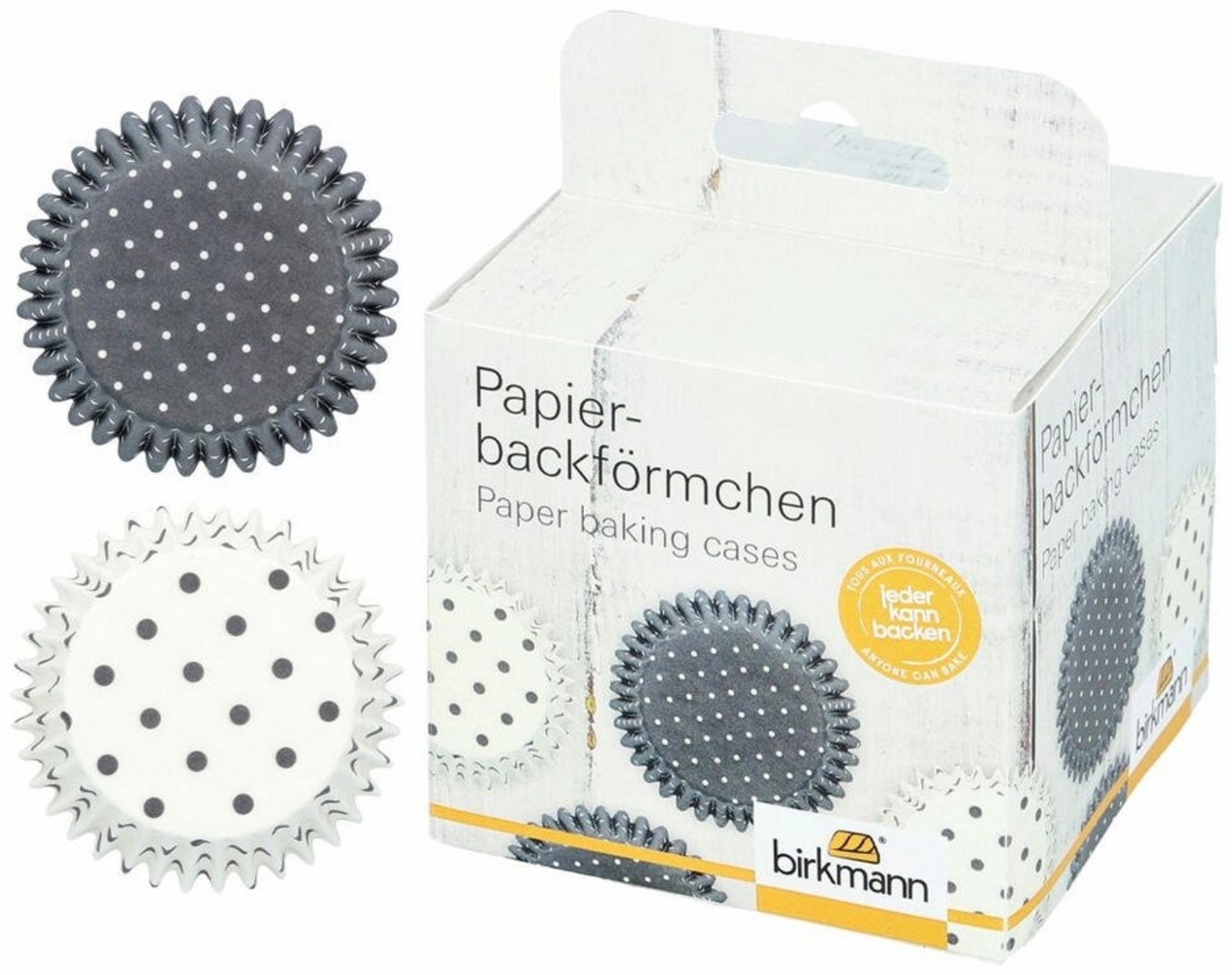 Birkmann Papierbackförmchen, 100 Stück, Backförmchen, Muffinbackform, Muffinform, Grau, Ø 7 cm, 444737 Bild 1