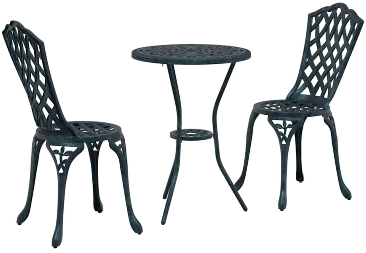 vidaXL Garten Bistro Set 3 pcs Grün Aluminium 42002393 Bild 1