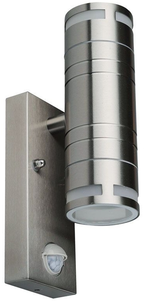 Außenleuchte Außenlampe Fassadenleuchte Edelstahl 2 Flammig mit Bewegungsmelder Bild 1
