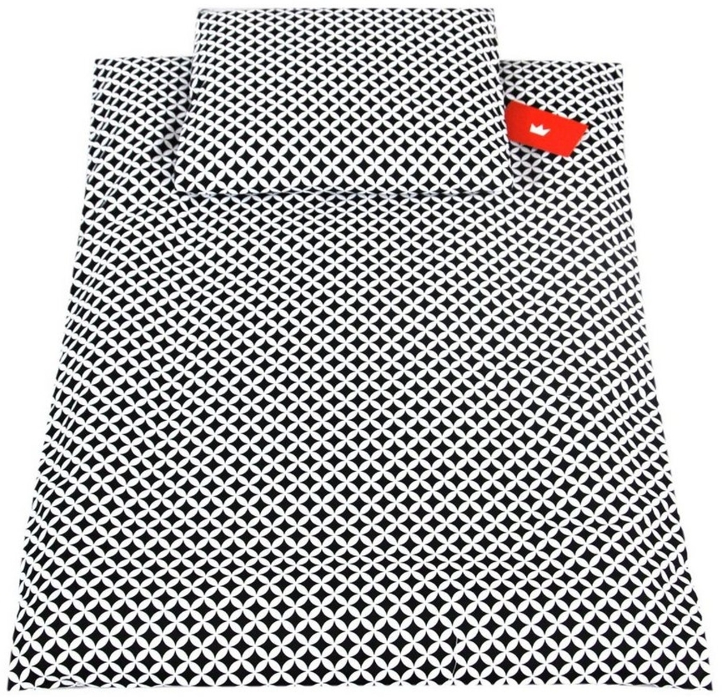 BABYLUX 2 tlg. Set Bezug für Kinderwagen Stubenwagen oder Wiege Garnitur Bettwäsche Kissen Decke 60x78 cm (107. Marokko Schwarz) Bild 1