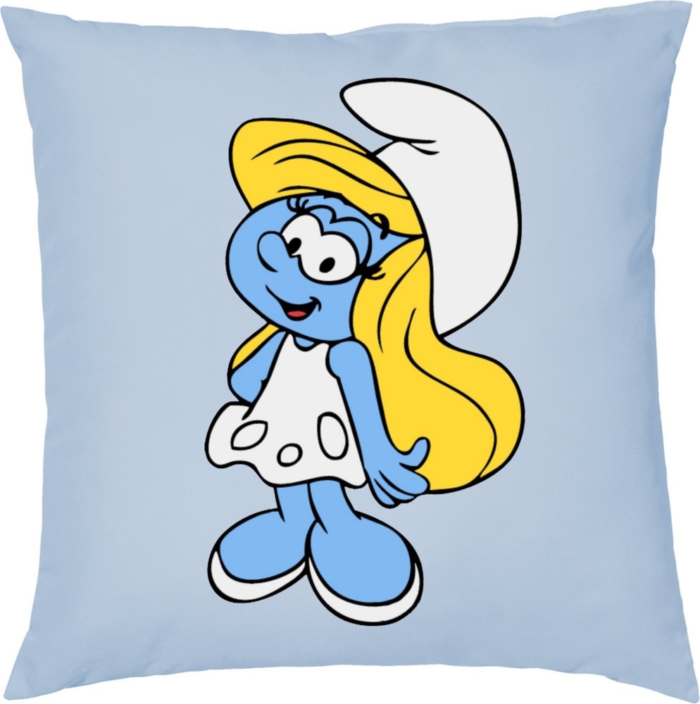 Blondie & Brownie Dekokissen Schlumpfine Schlumpf Schlumpfhausen Papa Schlumpf Smurf Bild 1