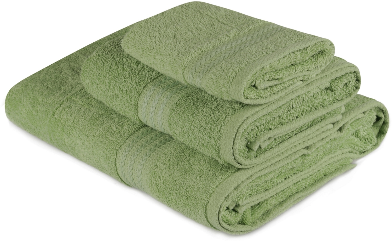 Handtuchset (3-teilig), 'Rainbow ', Grün Bild 1