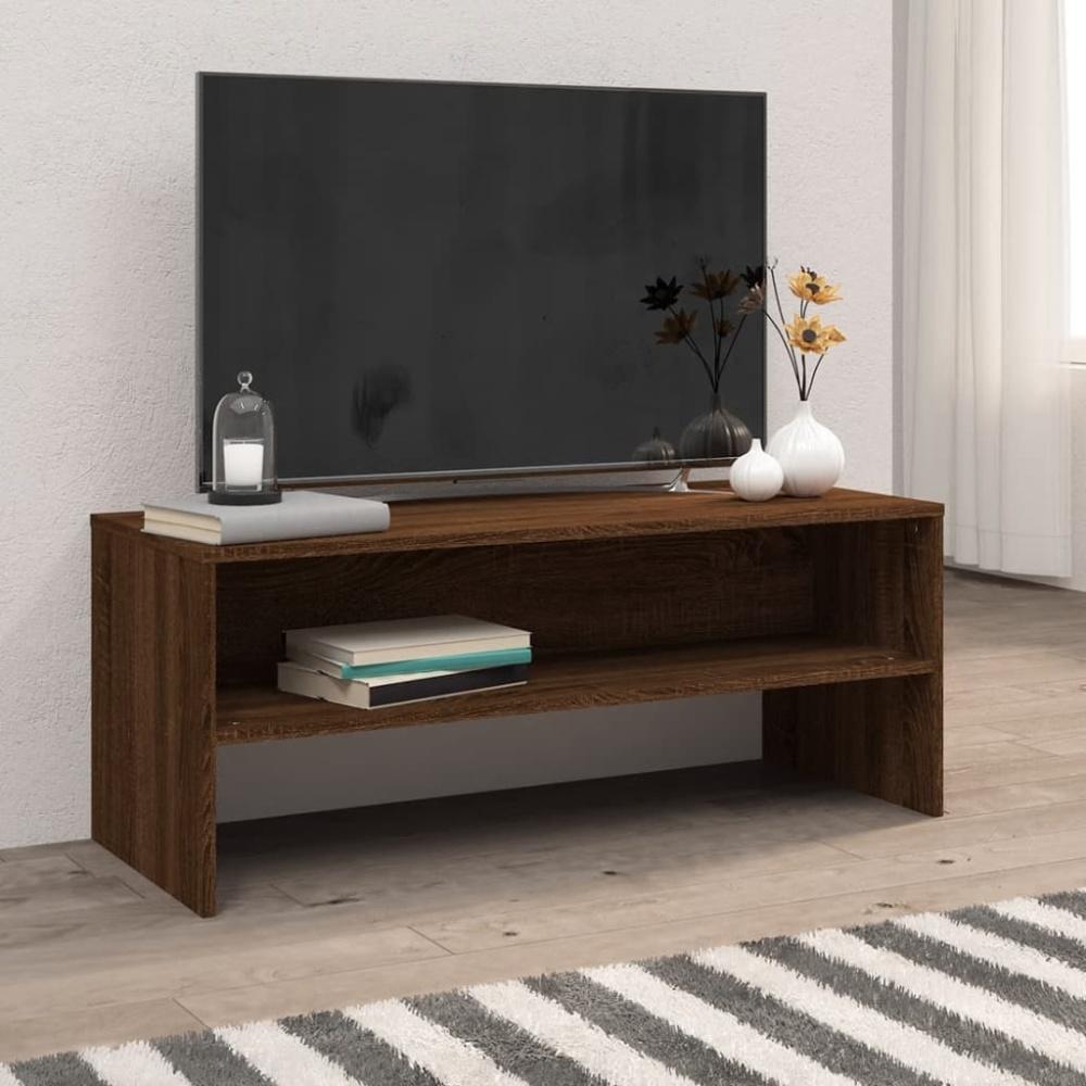 vidaXL TV-Schrank Braun Eichen-Optik 100x40x40 cm Holzwerkstoff 815233 Bild 1