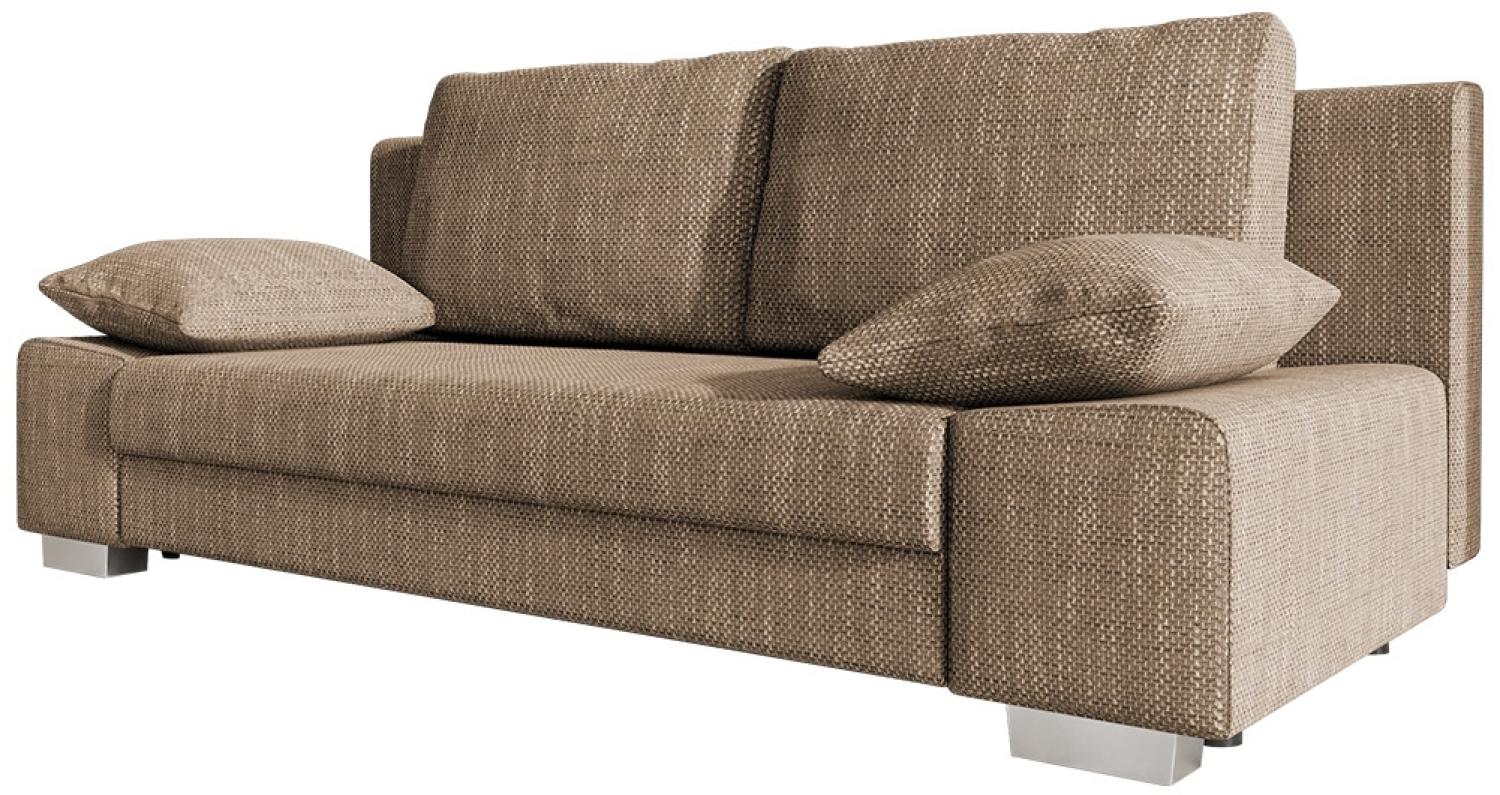 Mirjan24 Sofa Laura mit Schlaffunktion und Bettkasten, Lawa 02 beige Bild 1