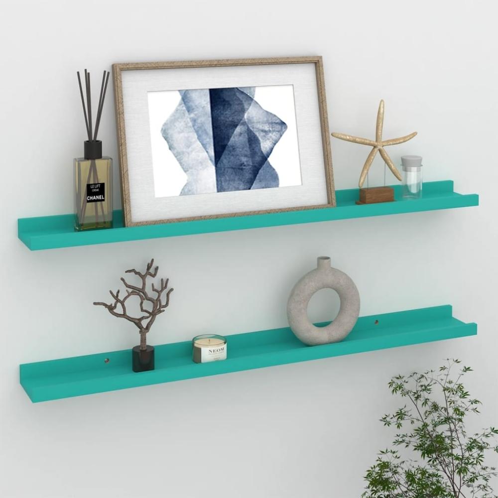 Wandboard >3009966< (2er-Set) in Blau aus MDF - 9x80x3cm (LxBxH) Bild 1