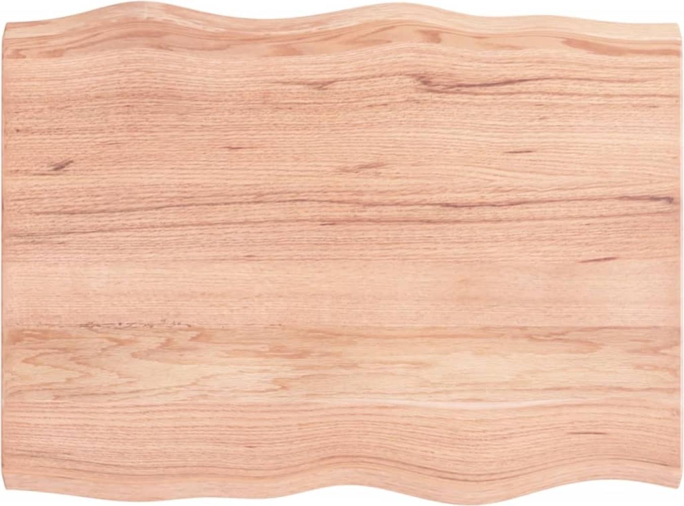 vidaXL Tischplatte 80x60x(2-4) cm Massivholz Behandelt Baumkante 363945 Bild 1