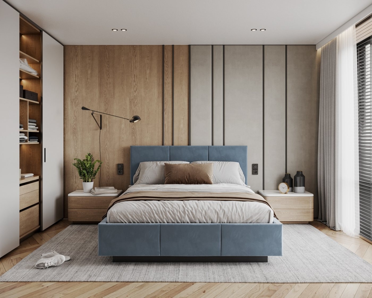 FDM Polsterbett 90x200, 120x200, 140x200, 160x200, 180x200cm Stauraumbett Bettgestell (MADE IN EU - mit hochwertigem Velours Bezug Trinity, Bettrahmen, Bett, Optional mit Matratze bestellbar, mit großen gepolsterten Kopfteil, mit Bettkasten zum aufklap... Bild 1