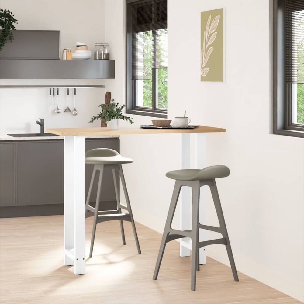 vidaXL Bartischbeine Weiß 2 Stk. 50x(110-111) cm Stahl 4013353 Bild 1