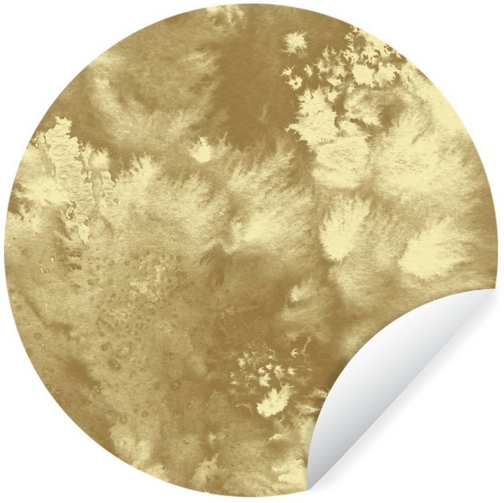 MuchoWow Wandsticker Gold - Farbe - Abstrakt (1 St), Wandtattoo Selbstklebend, Wohnzimmer Deko Aufkleber, 30x30 cm Bild 1