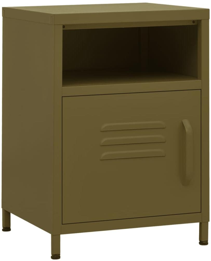 Nachttisch Olivgrün 35 x 35 x 51 cm Stahl [336216] Bild 1