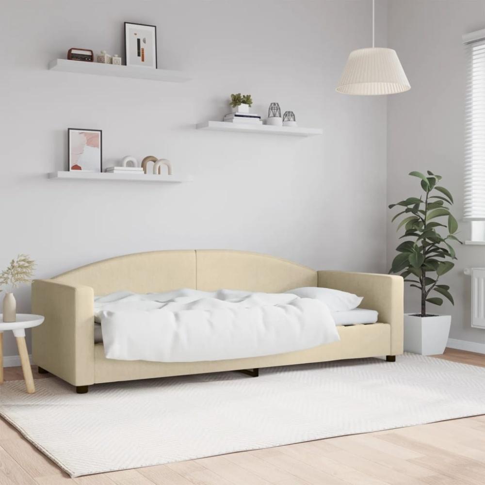 vidaXL Tagesbett Creme 80x200 cm Stoff 354110 Bild 1