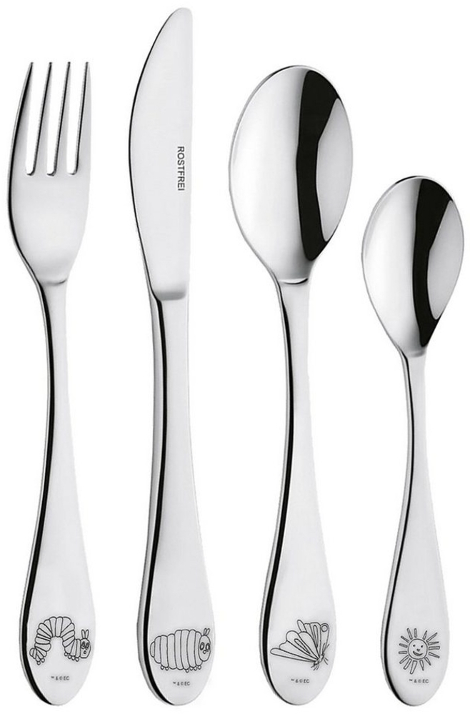 GEDA LABELS Kinderbesteck Raupe Nimmersatt 4-teilig Bild 1