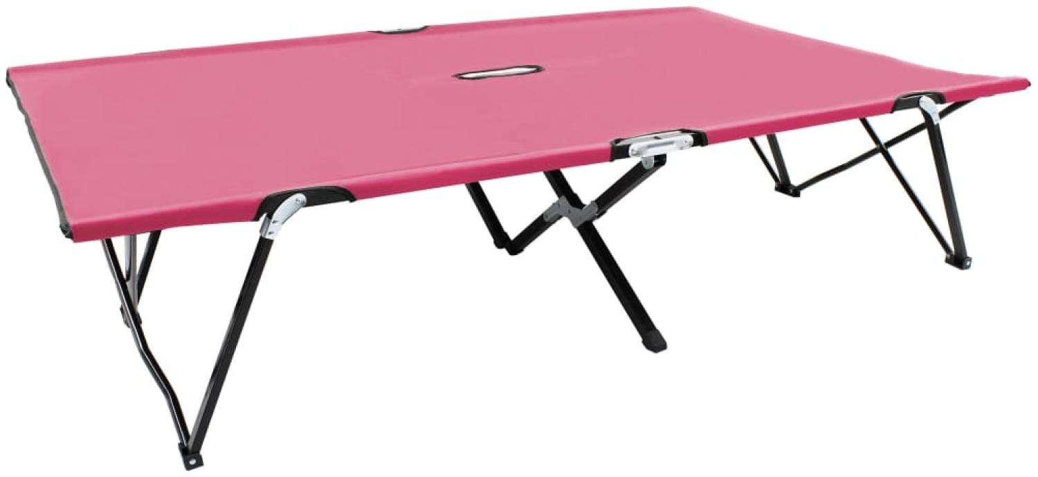 vidaXL Doppelliege Klappbar Rosa Stahl 310353 Bild 1