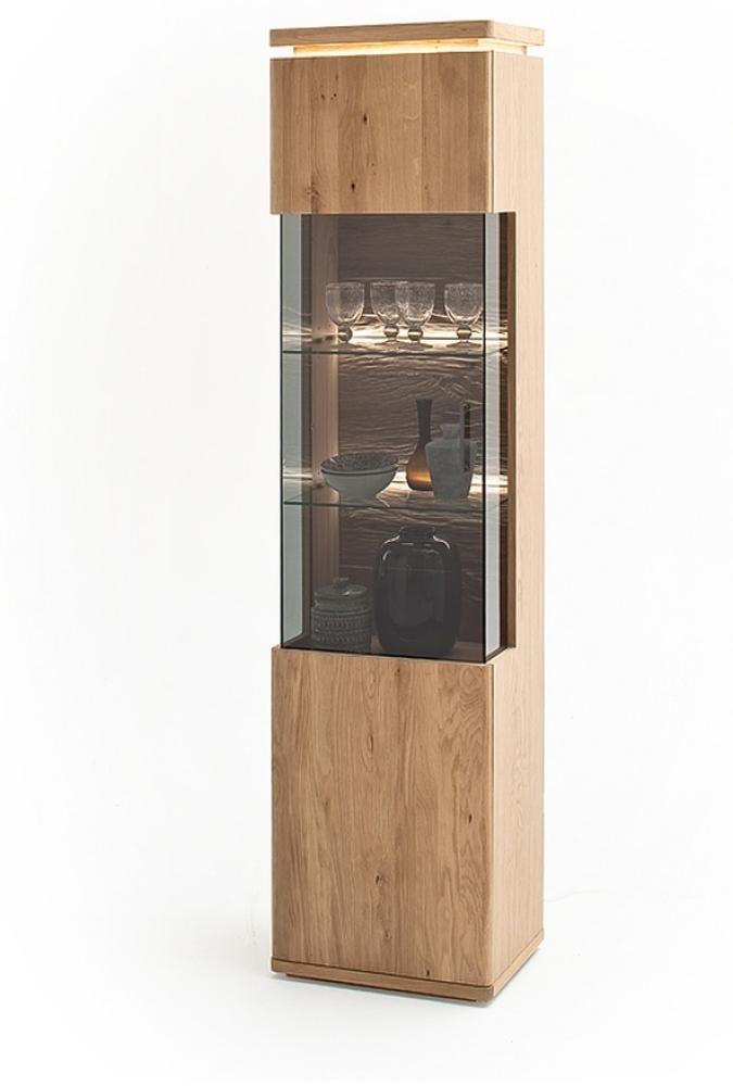 Beistellschrank >Barceloni< in Balkeneiche Bianco aus Holz - 50x204x37cm (BxHxT) Bild 1