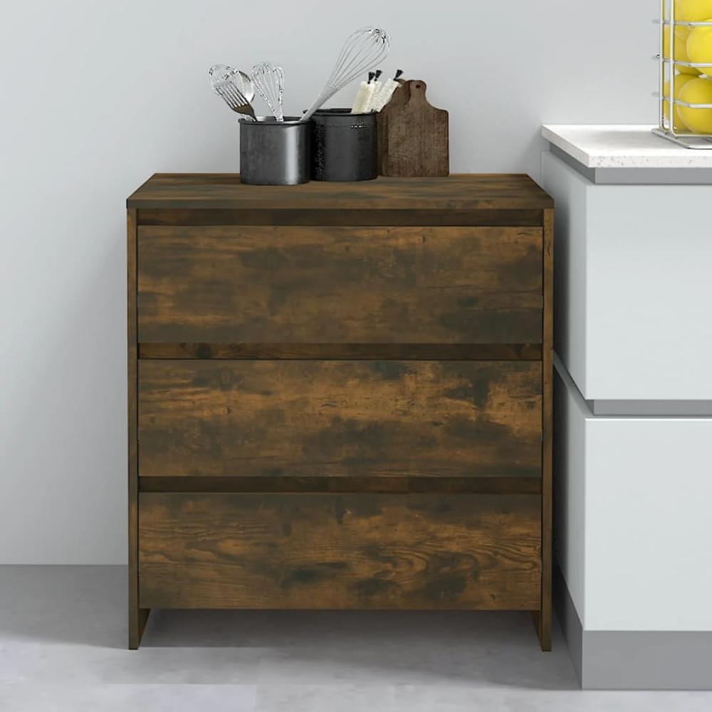 vidaXL Sideboard Räuchereiche 70x41x75 cm Holzwerkstoff 813005 Bild 1