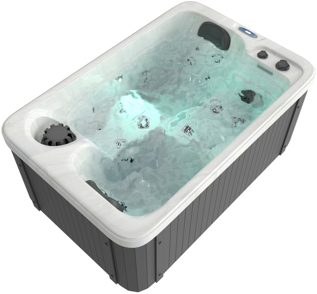 Outdoor Whirlpool SPLIT WHITE MARBLE inkl. Abdeckung 175x115x70 cm Bild 1