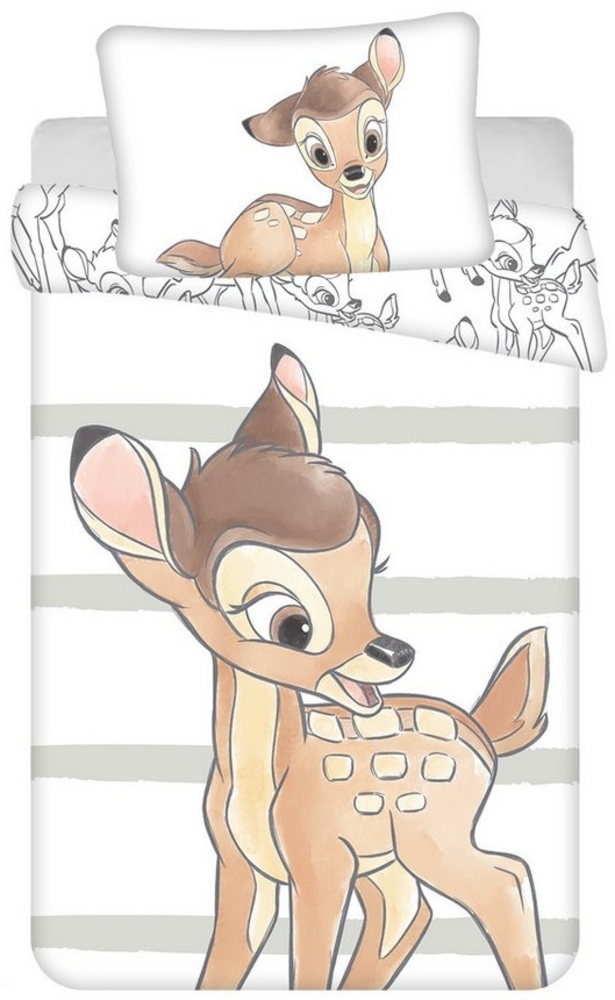 Baby Bettwäsche Disney Bambi 100 x 135 cm 100% Baumwolle Bild 1