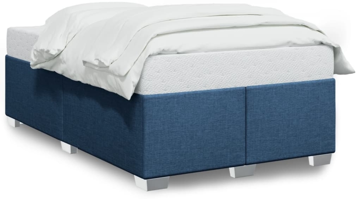 vidaXL Bettgestell ohne Matratze Blau 120x200 cm Stoff 3284470 Bild 1