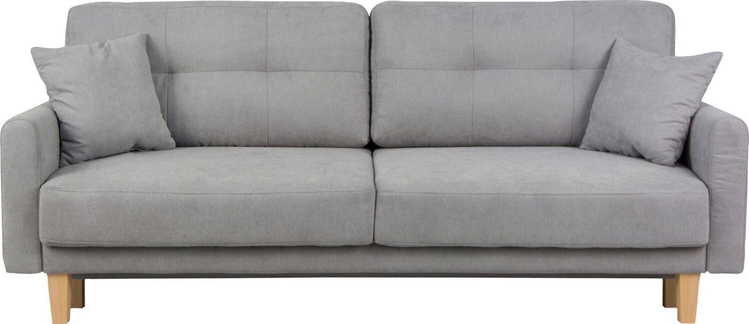 Home affaire 3-Sitzer Triplo wahlweise mit Bettfunktion und Bettkasten, incl. Zierkissen, B/T/H: 215/100/89 cm Liegefläche 191 x 145 cm Bild 1