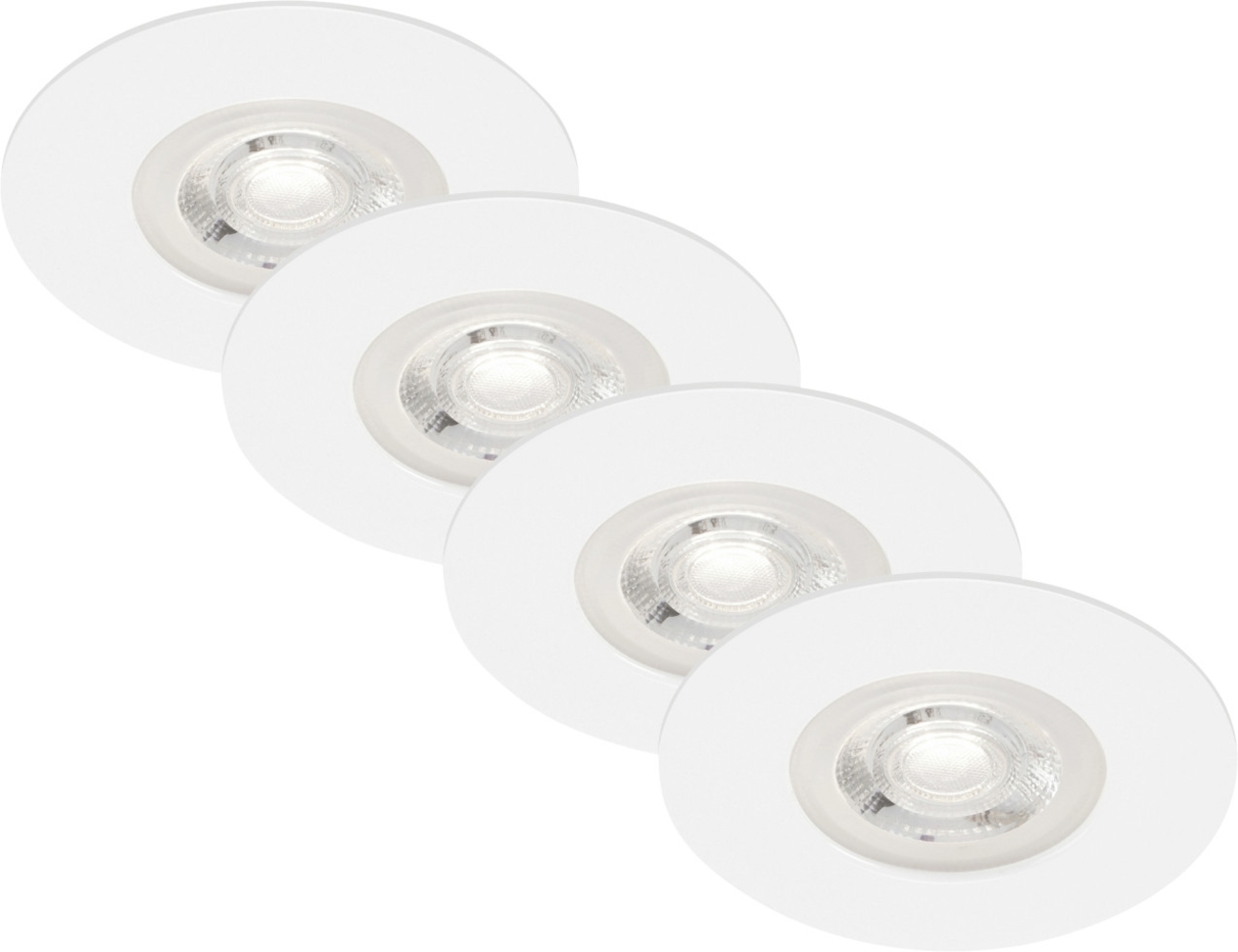Briloner LED-Einbauleuchten Kulana 4er Set Mini 4,9W, 480lm weiß Bild 1