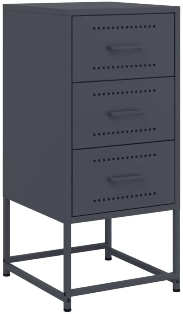 vidaXL Nachttisch Anthrazit 36x39x78 cm Stahl 846582 Bild 1