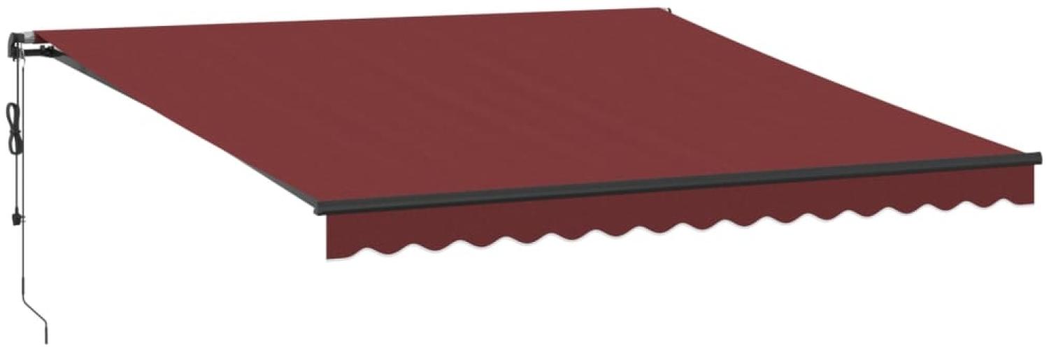 vidaXL Markise Automatisch mit LED Weinrot 400x350 cm 3215001 Bild 1