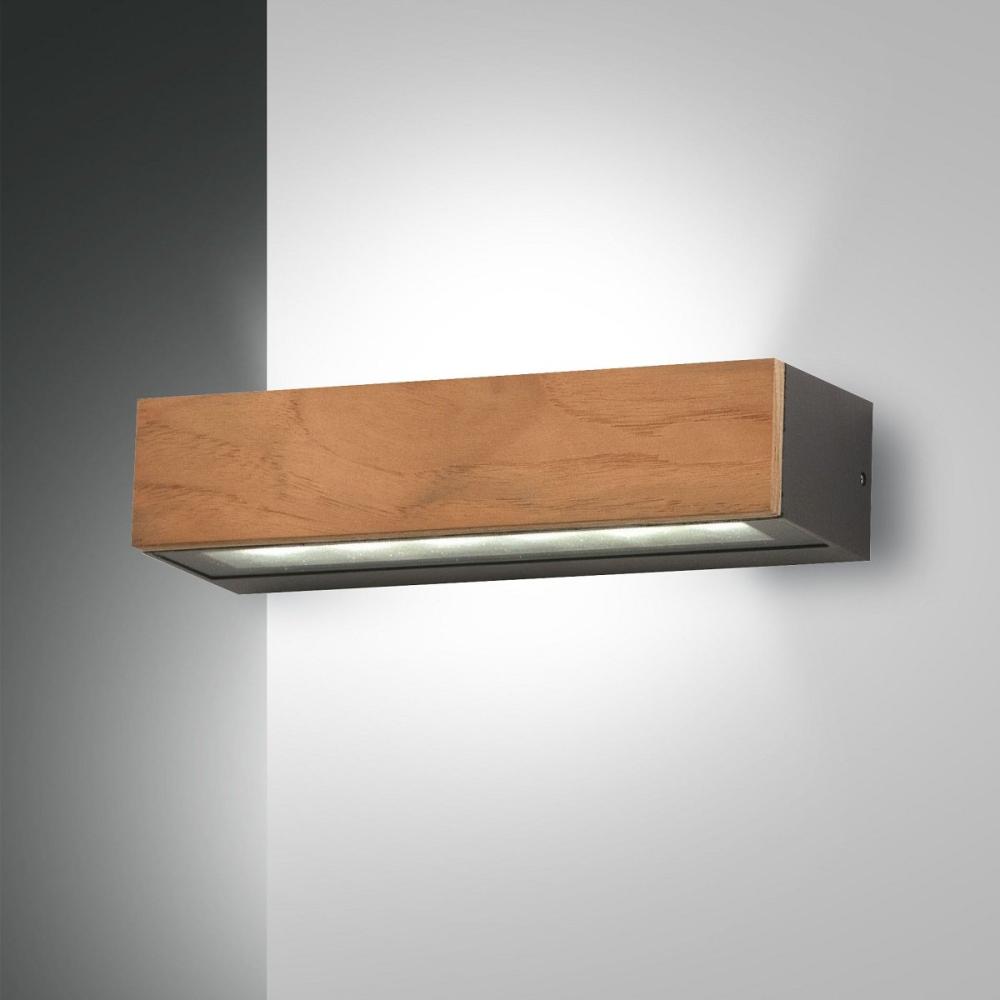 Fabas Luce 3680-22-165 LED Wandleuchte Hazel 22cm teakholz 3000K IP65 Bild 1