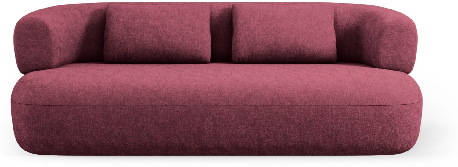 Micadoni Sofa Jenny 3-Sitzer Chenille Purpur Rot Bild 1