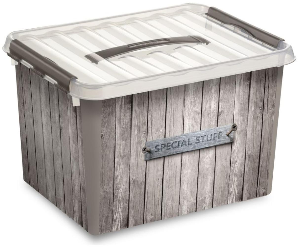 Sunware Aufbewahrungsbox Q-Line 22 l mit Deckel Kunststoffbox Stapelbox Lagerbox Bild 1