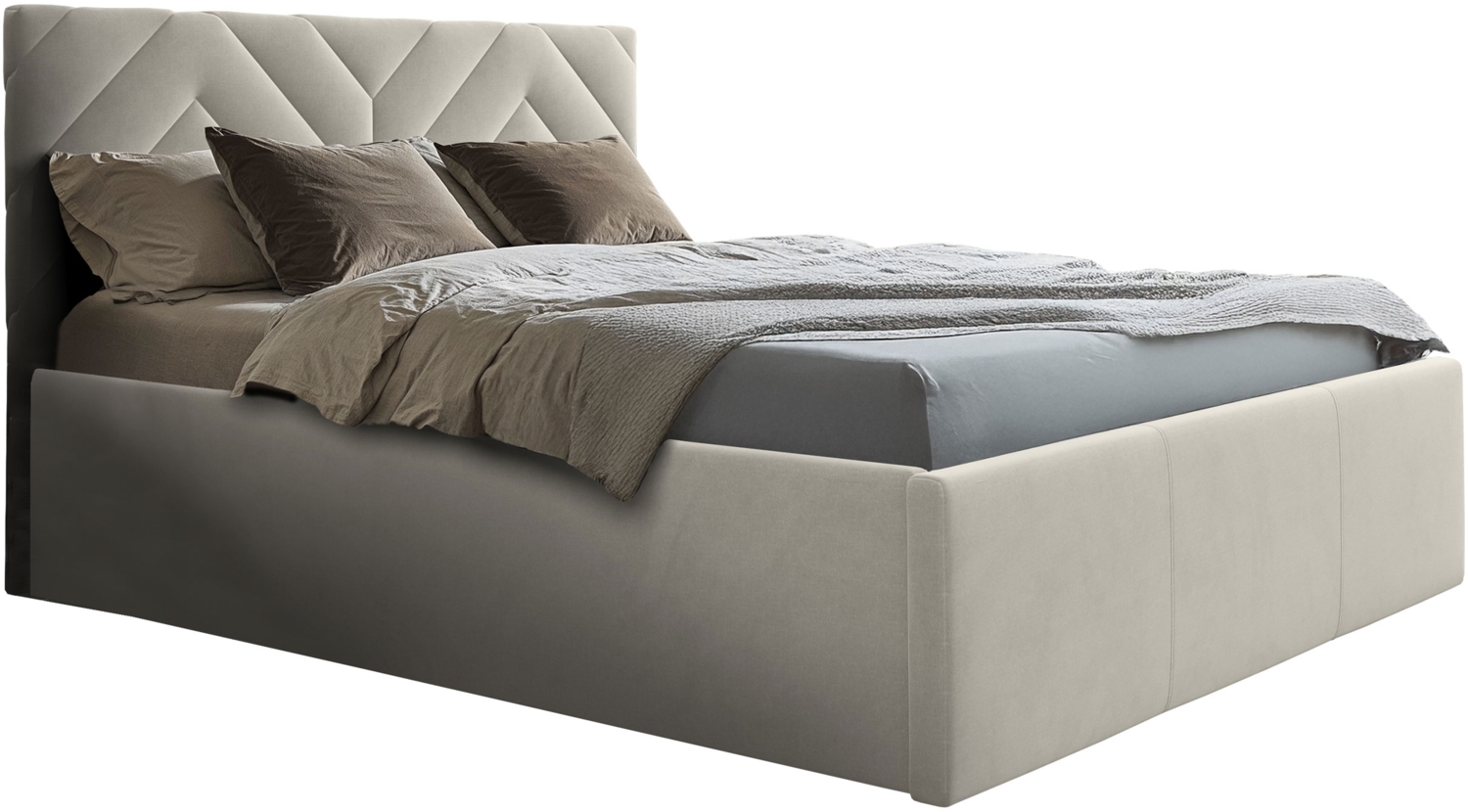 Polsterbett Andawe, Beige, 180x200 cm Bild 1