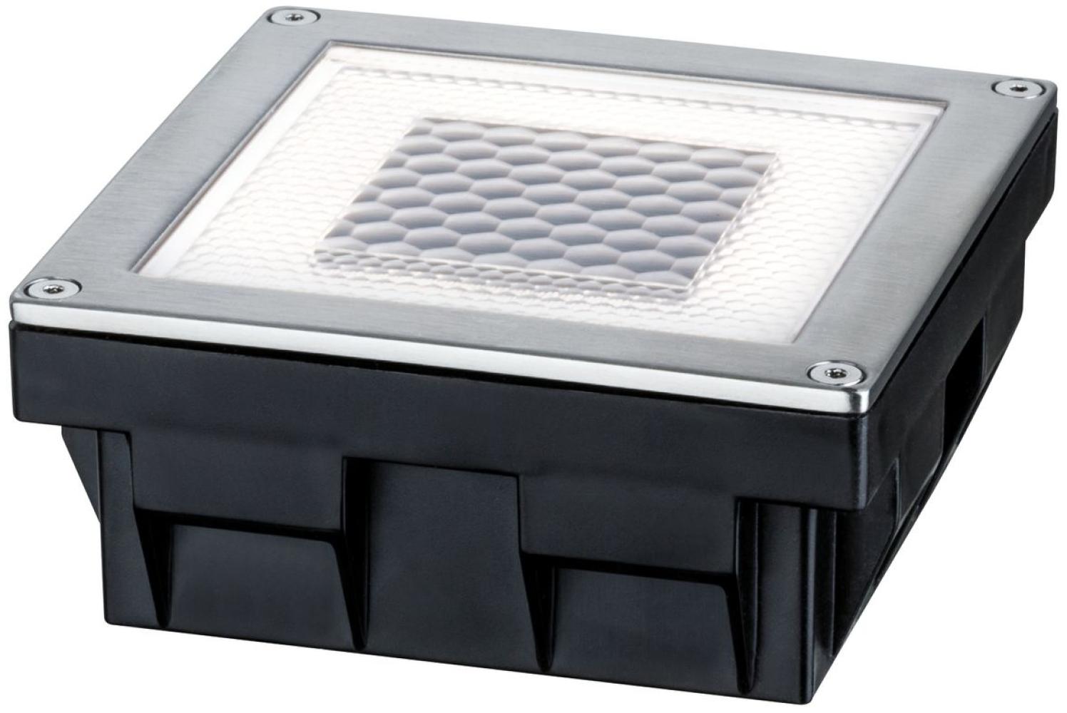 Paulmann No. 93774 Bodeneinbauleuchten-Set Solar Cube LED Edelstahl, 1er Set Bild 1