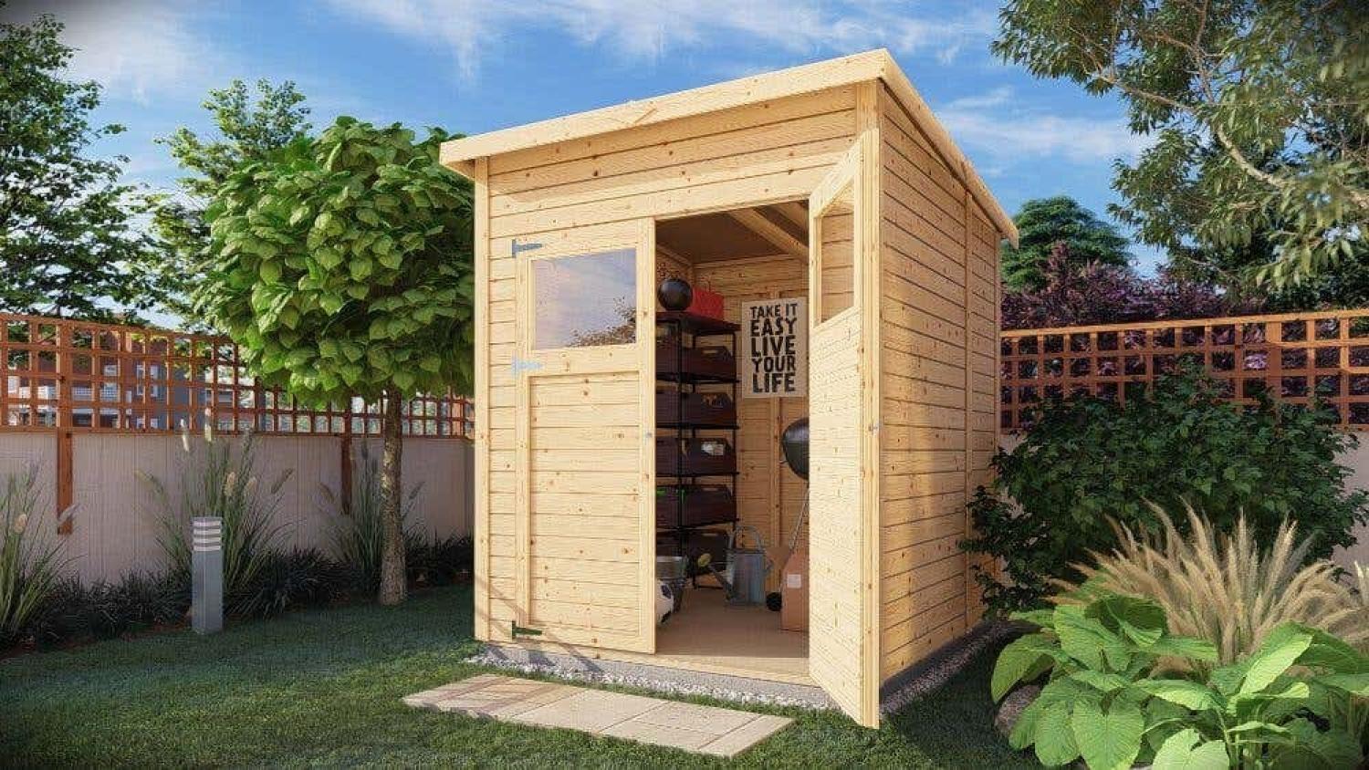 Alpholz Gerätehaus Mollie Gerätehaus aus Holz Geräteschrank mit 19 mm Wandstärke Gartenhaus mit Montagematerial Bild 1