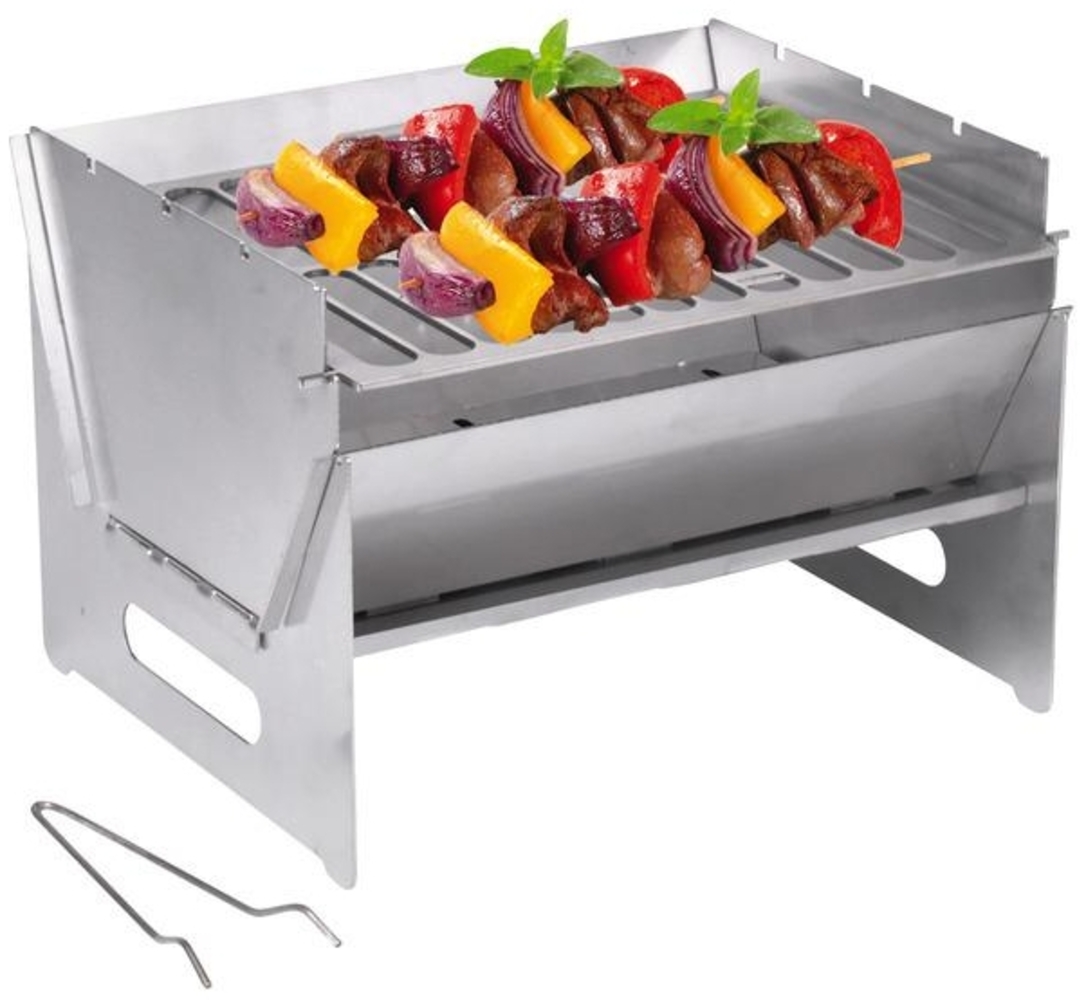 Camp4 Edelstahl Faltgrill 250x300x220 mm Bild 1