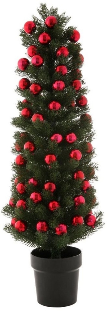 Myflair Möbel & Accessoires Künstlicher Weihnachtsbaum Weihnachtsdeko, künstlicher Christbaum, Tannenbaum, im Topf, mit roten Kugeln Bild 1