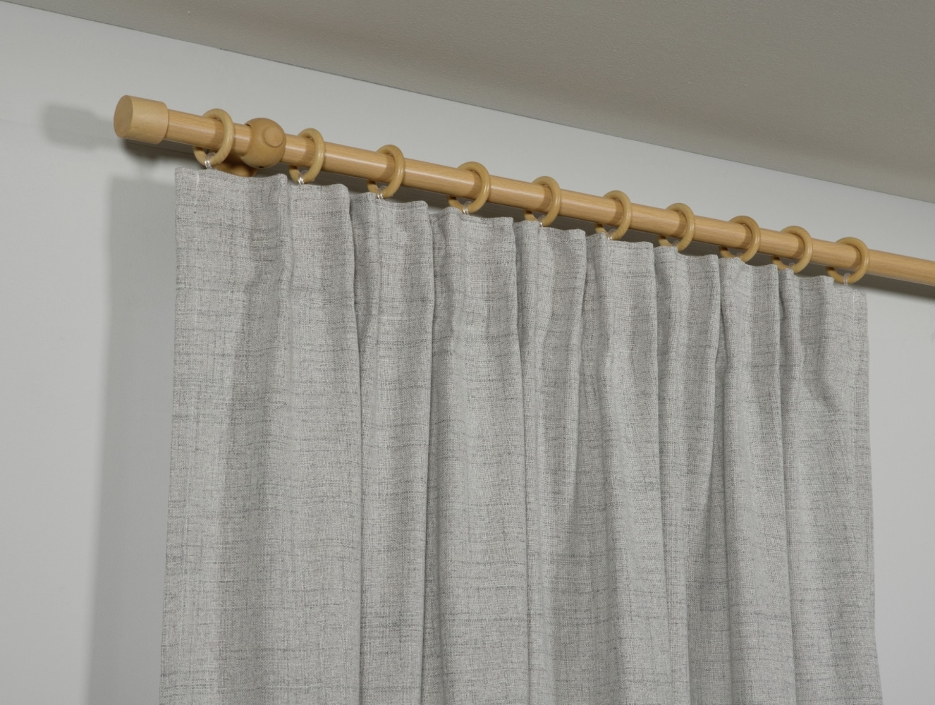 Gardinia Holz-Gardinenstangen-Set Shorty 1-Lauf Ø 25 mm Buche 240 cm Bild 1