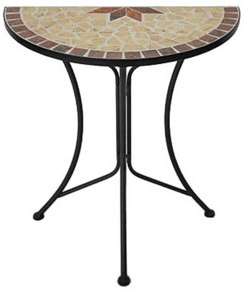 Mosaiktisch AMARILLO halbrund Garten Gartentisch Outdoor Esstisch Mosaik Tisch Bild 1