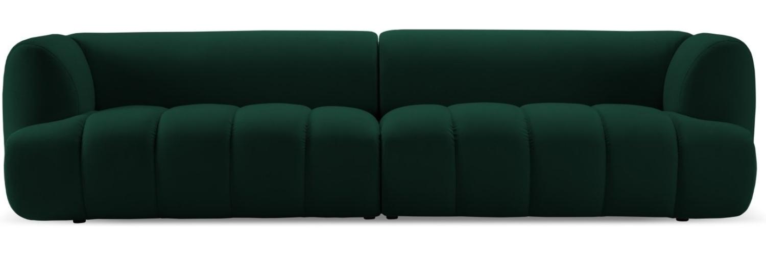 Micadoni Modulares Sofa Harry 4-Sitzer Samtstoff Flaschengrün Bild 1