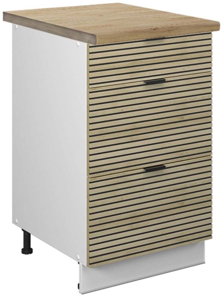 Vicco Küchenschränke Eiche Paneel 50 cm , AP Goldkraft, Fame-Line Bild 1