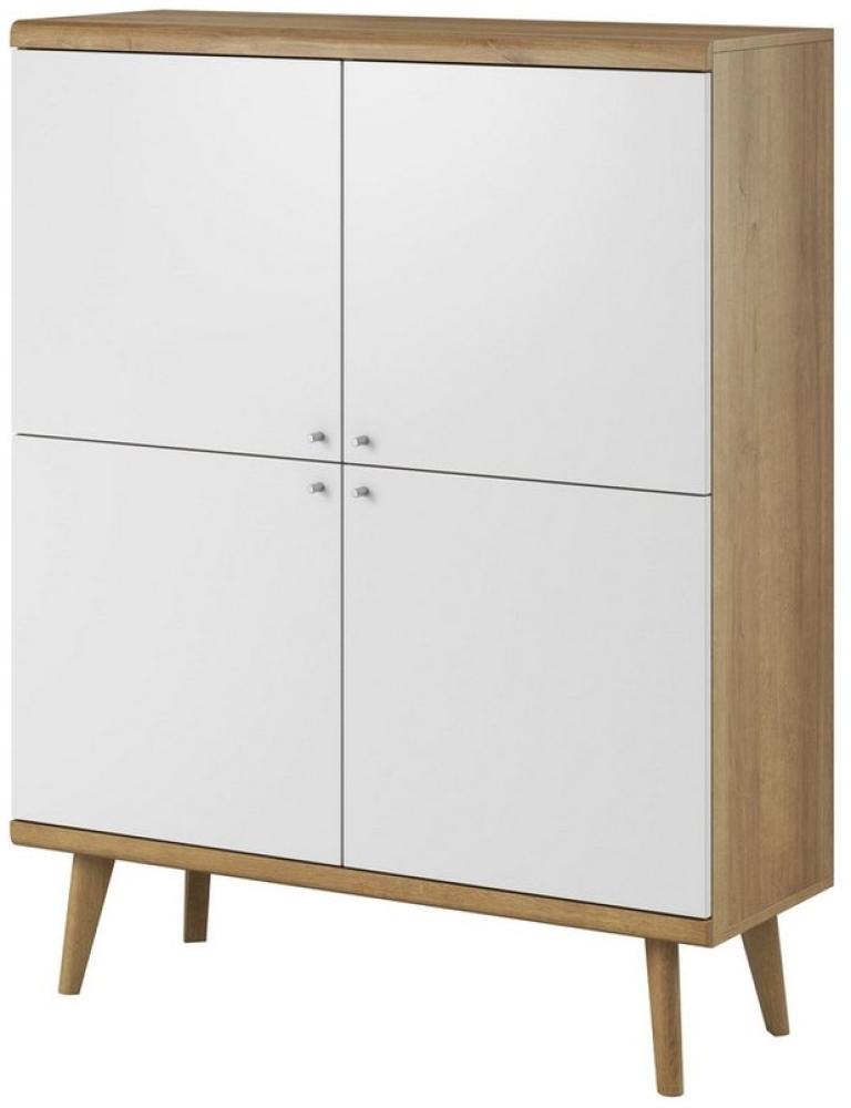 MOEBLO Kommode RUBIN RK107 (Sideboard Wohnzimmer Kommode Schlafzimmer Komodenschrank Highboard), (BxHxT):107 x 134 x 40 cm Bild 1