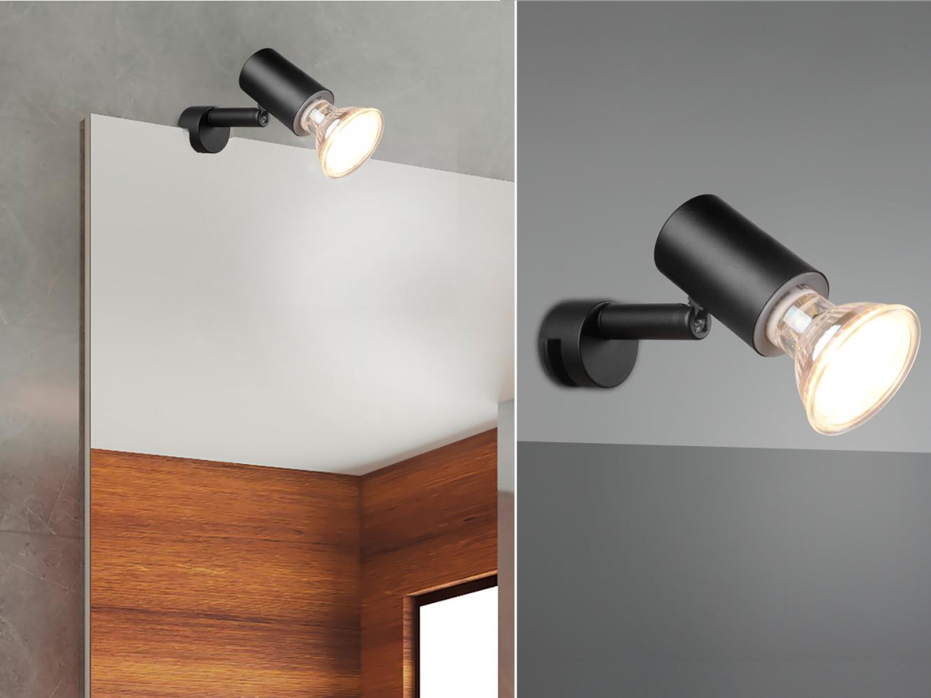 TRIO Leuchten Spiegelleuchte, Dimmfunktion, LED wechselbar, Warmweiß, Badezimmerlampen Spiegel-schrank Gäste WC Spiegelklemmleuchte Höhe 5cm Bild 1