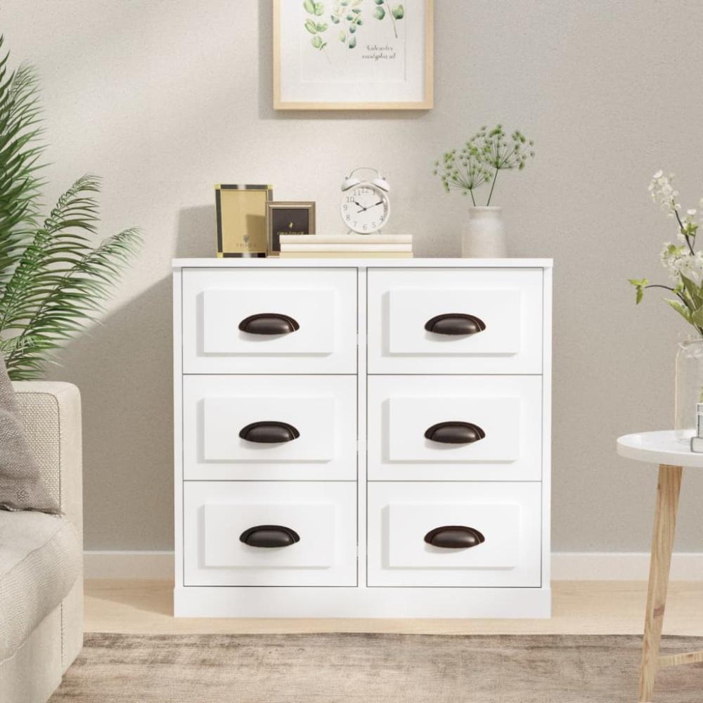 vidaXL Sideboard Weiß 70x35,5x67,5 cm Holzwerkstoff 816432 Bild 1