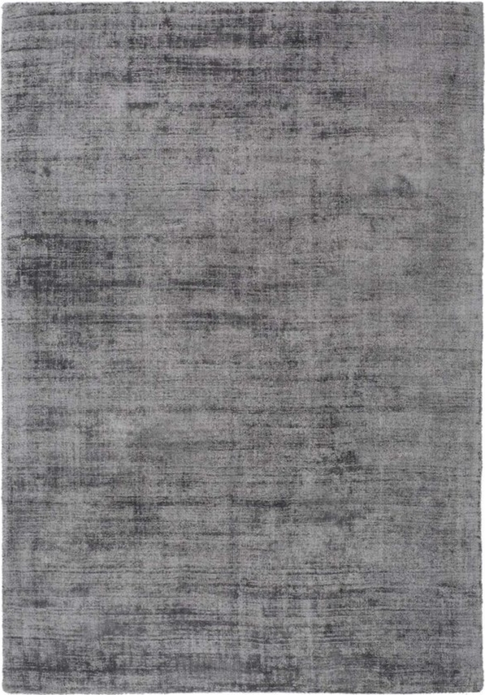 Qiyano Teppich Kurzflor Omaka Grau 80 x 150 cm - Flauschig Wohnzimmer, Höhe: 80 mm Bild 1