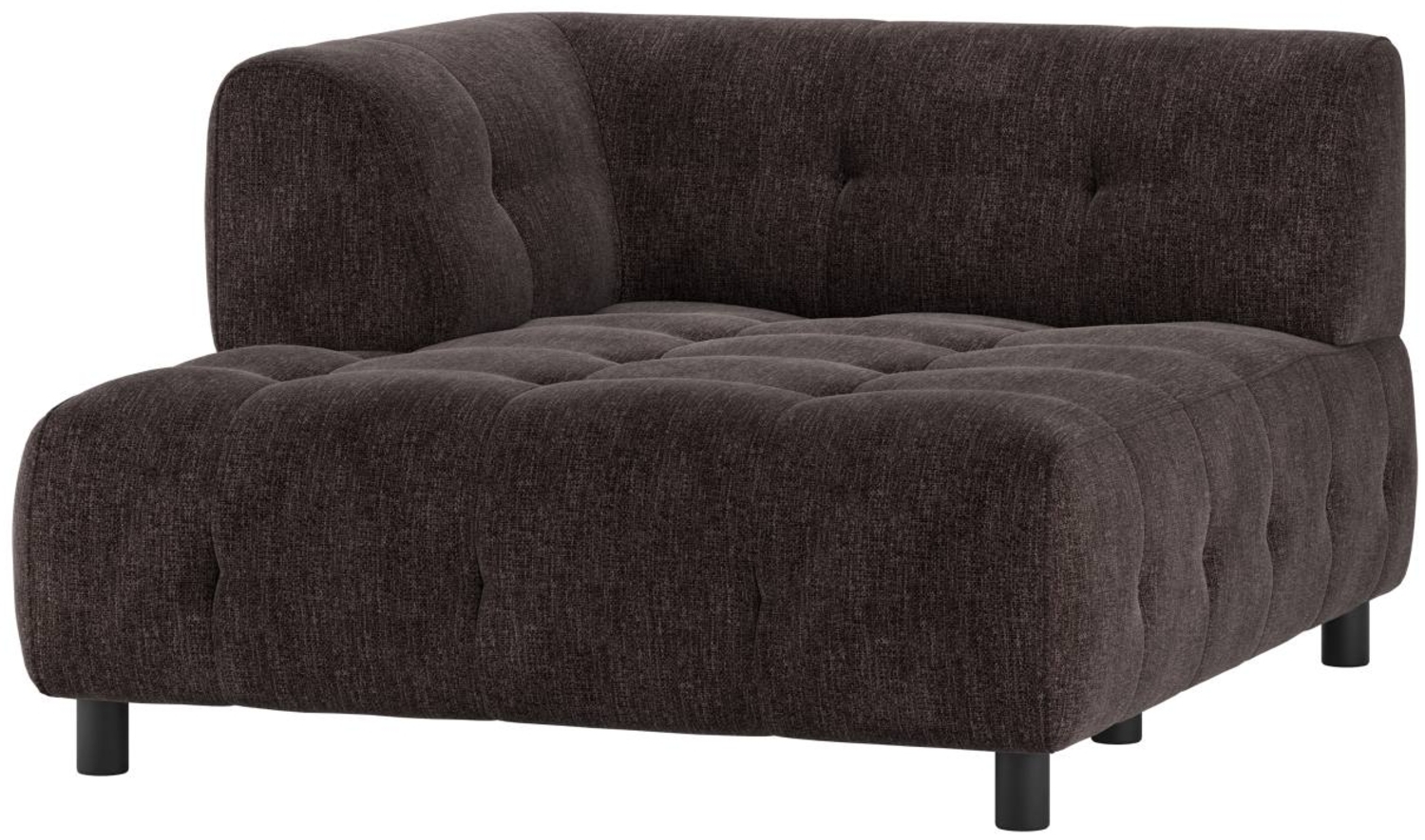 Modulsofa Louis Chaiselongue aus Flachgewebe Links, Braun Bild 1